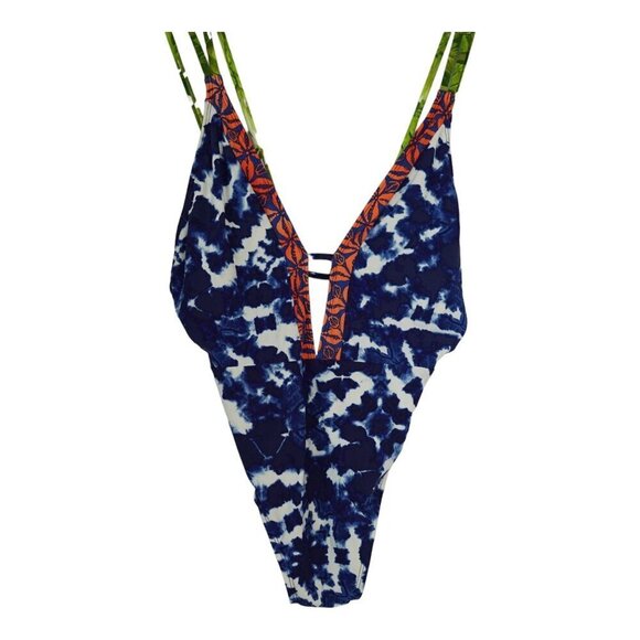 La Blanca‎ Women's Island Mix Plunge Strappy Mio One Piece Swimsuit Size 6 - Picture 6 of 13